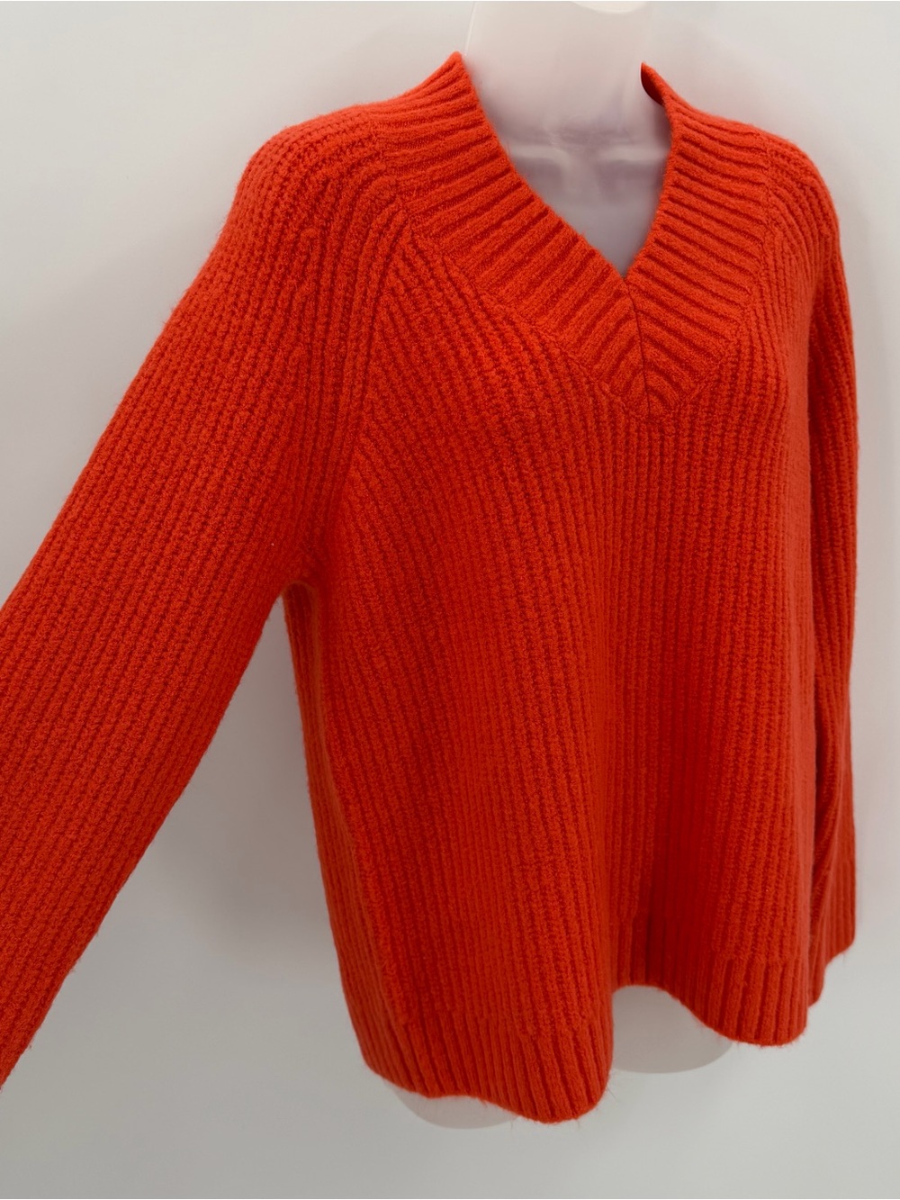 Cosmic Blue Love Sweater Womens S Orange Red Holden Raglan Vneck Pullover Sunday - Picture 2 of 9